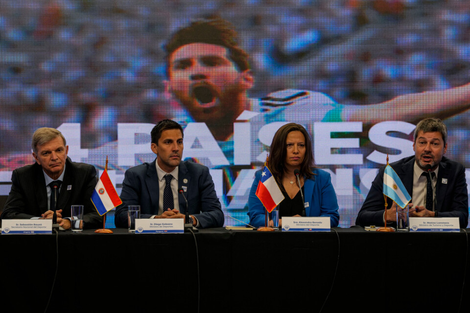 Uruguay, Paraguay, Chile och Argentina söker VM-slutspelet 2030. Arkivbild.