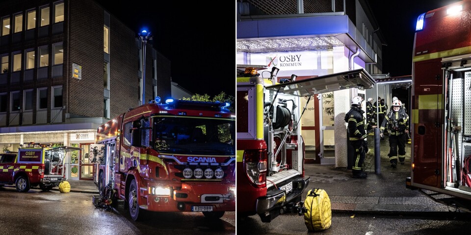 Ryckte ut till kommunhuset i Osby – efter batteribrand
