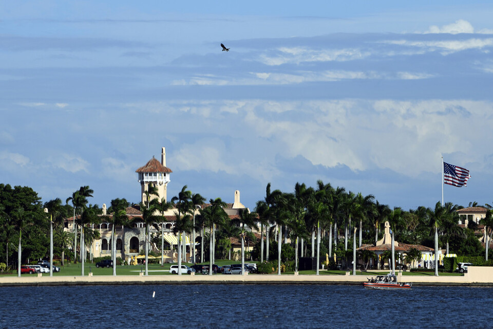 USA:s president Donald Trumps egendom och klubb Mar-a-Lago i Florida i USA. Arkivbild.