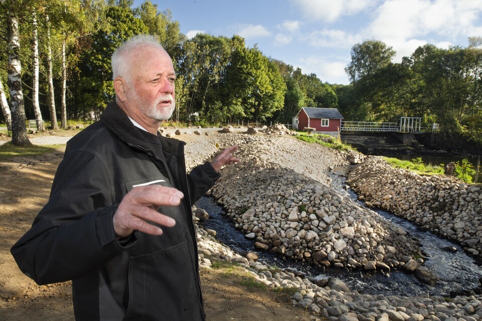 ”Fiskvägen öppnar möjligheten för öringen i Åsunden att åter vandra upp till sina lekområden i Ätran”, säger Enar Hemmings.