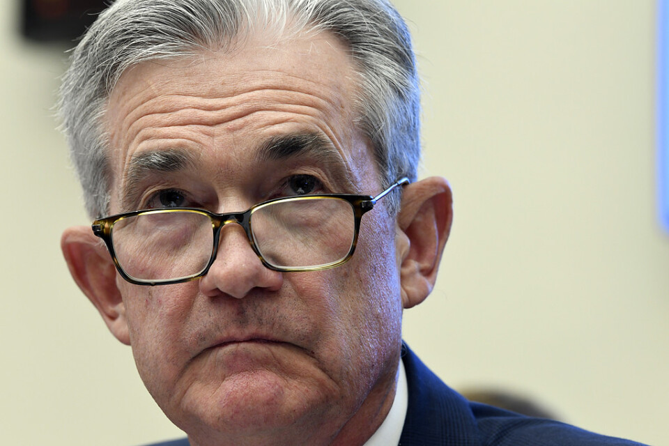 Fed-chefen Jerome Powell sänker USA:s styrränta. Arkivbild.
