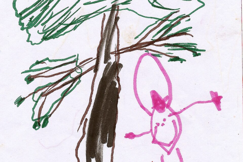 Teckning: Minna Hassvall, 4,5 år