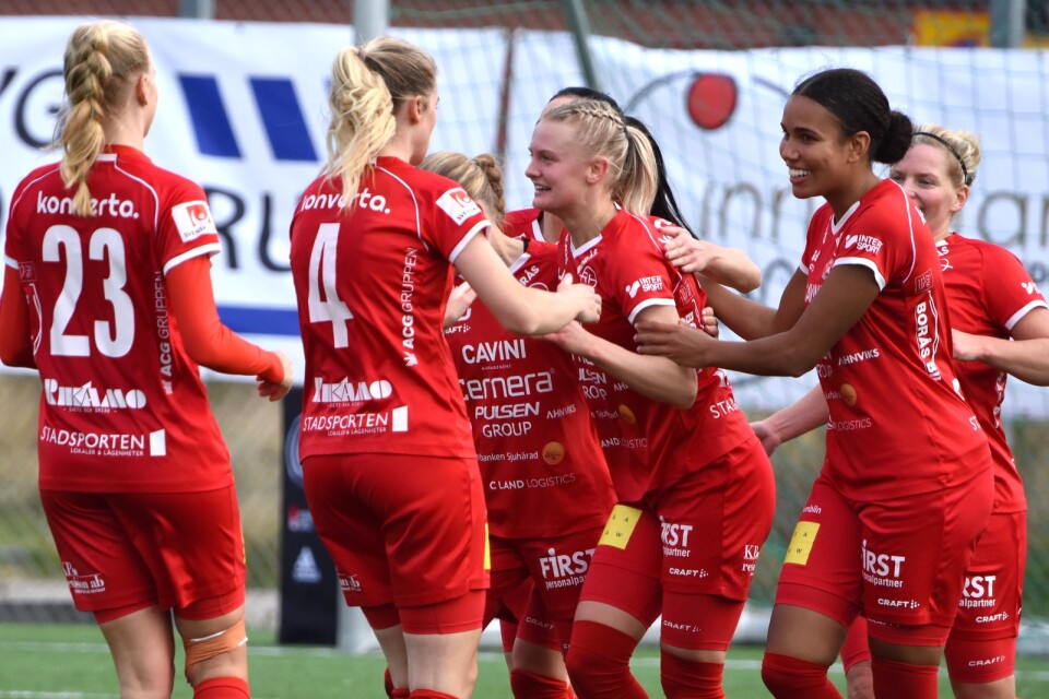 Hanna Jiozon hamnade i centrum när Bergdalen vann med 4–2 mot Gusk i Uppsala. 20-åringen gjorde själv två mål och var inblandad i de andra två.