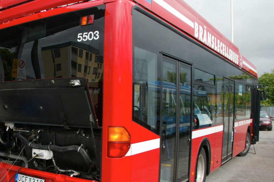 Vätgasbuss i Stockholm.