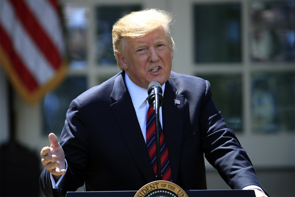 President Donald Trump presenterade sina förändringar av USA:s invandringssystem utanför Vita huset på torsdagen.