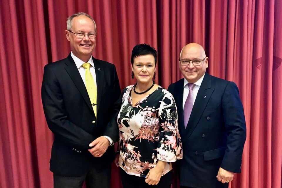 Peter Glimvall (M), Maria Persson (C) och Rikard Jönsson (S) har suttit i presidiet tillsammans i kommunfullmäktige under 2014-2018.