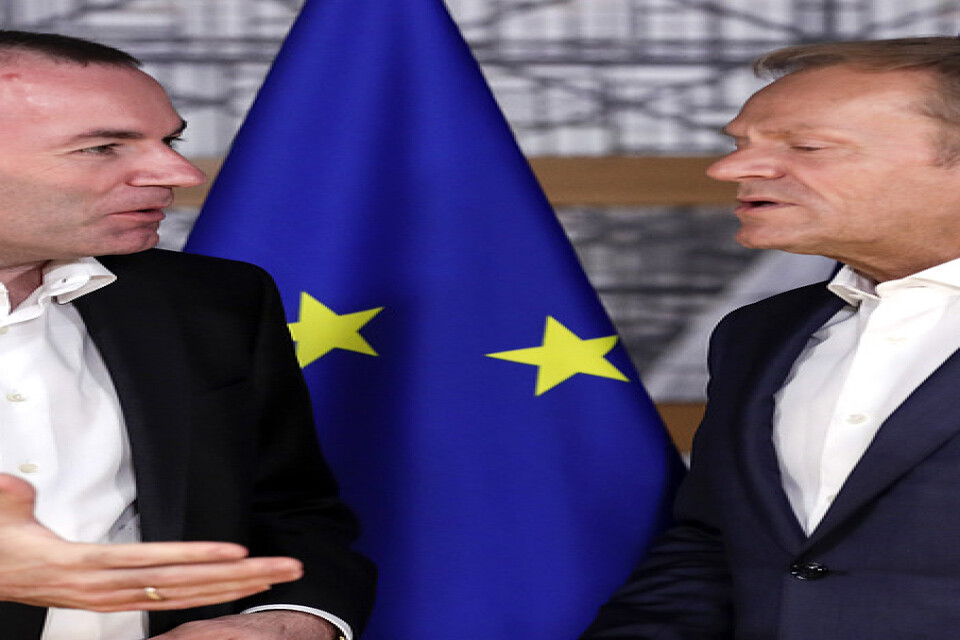 Tyske Manfred Weber höll i torsdags samtal med EU:s permanente rådsordförande Donald Tusk om fördelningen av de framtida topposterna i EU.