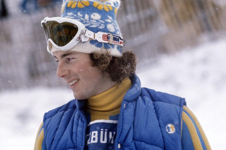 Ingemar Stenmark 1976 efter alpina världscuptävlingar i Kitzbühel, Österrike.