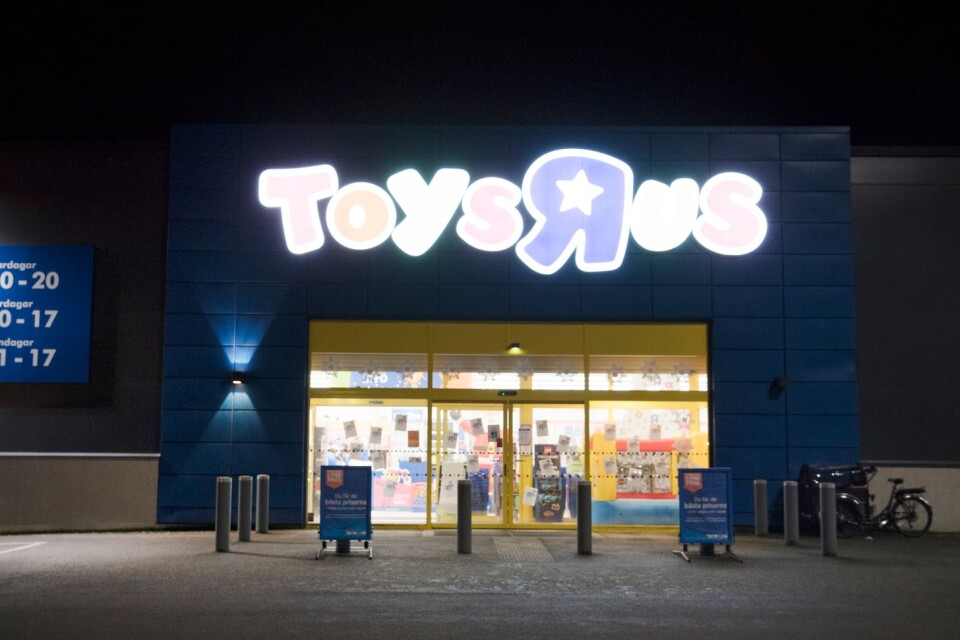 Toy R Us har butik i Växjö och ingår i den danska konkursdrabbade leksakskoncernen Top-Toy.
