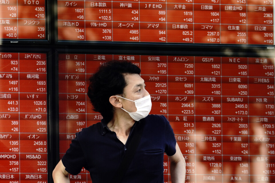 Positiva nyheter på Tokyobörsen. Arkivbild.