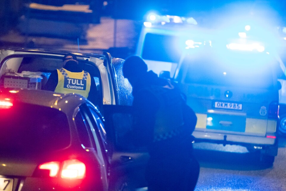 Operation Rimfrost. Police from Stockholm strengthen the police in Kristianstad for a while. Stock Image.