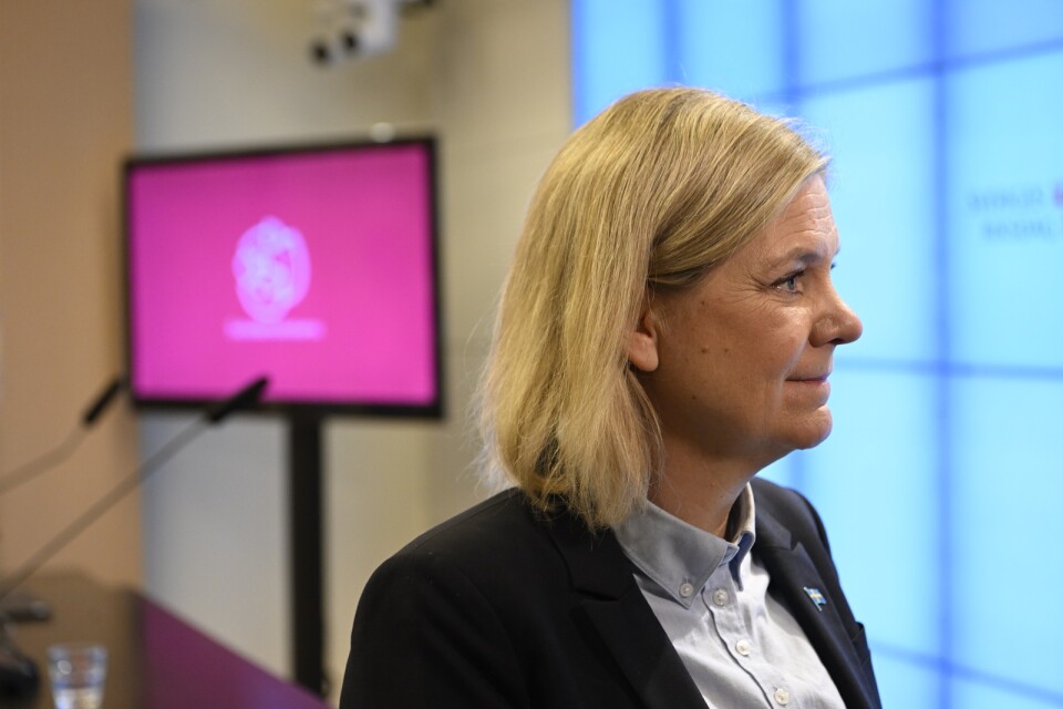 Socialdemokraternas partiledare Magdalena Andersson (S).