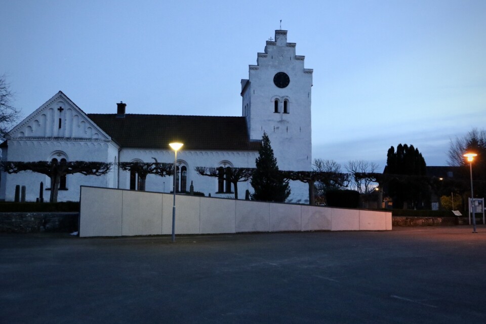Rampen vid Gladsax kyrka har genom åren bland annat kallats för "Berlinmuren" i folkmun.