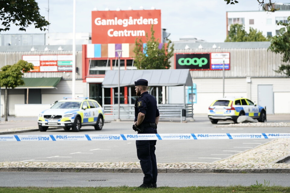 Tre personer skottskadades vid skjutningen i Kristianstad den 3 augusti. Arkivbild.