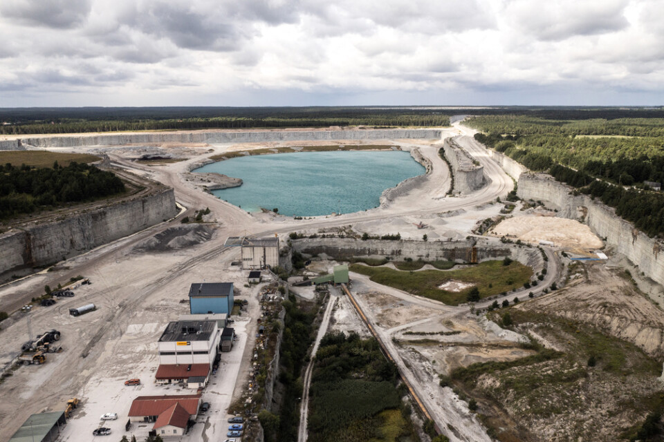 Kalkbrott vid Cementas fabrik i Slite på Gotland. Arkivbild.