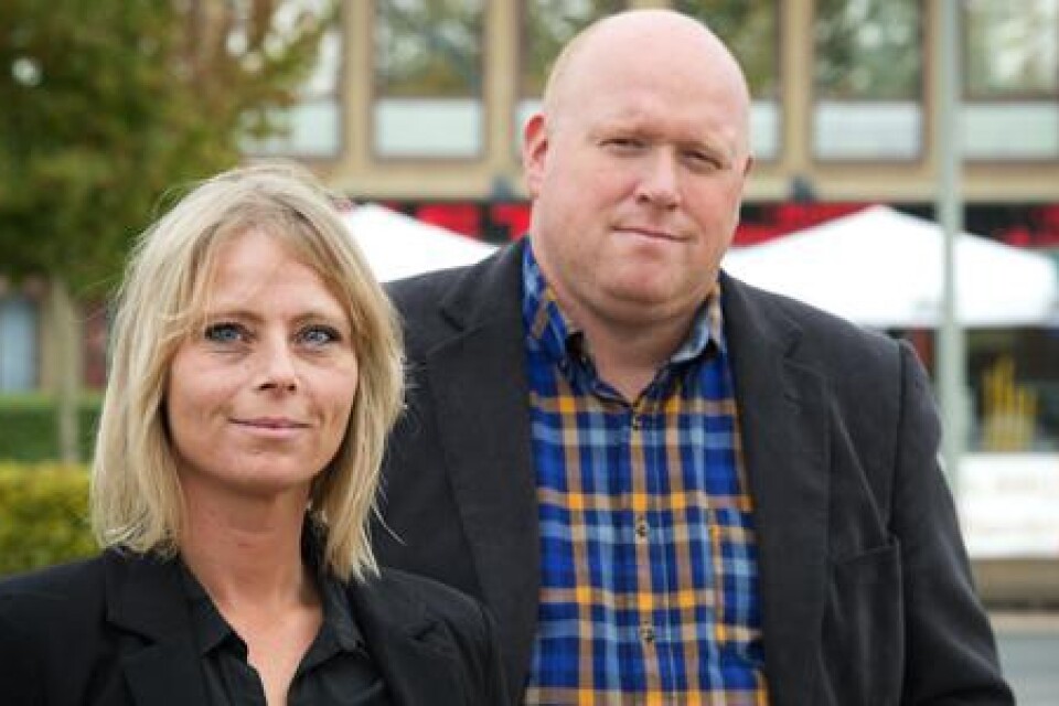 Riksdagsledamöter. Jennie Åfeldt och Magnus Persson, båda Sverigedemokrater från Bromölla, tar nu plats i riksdagen.