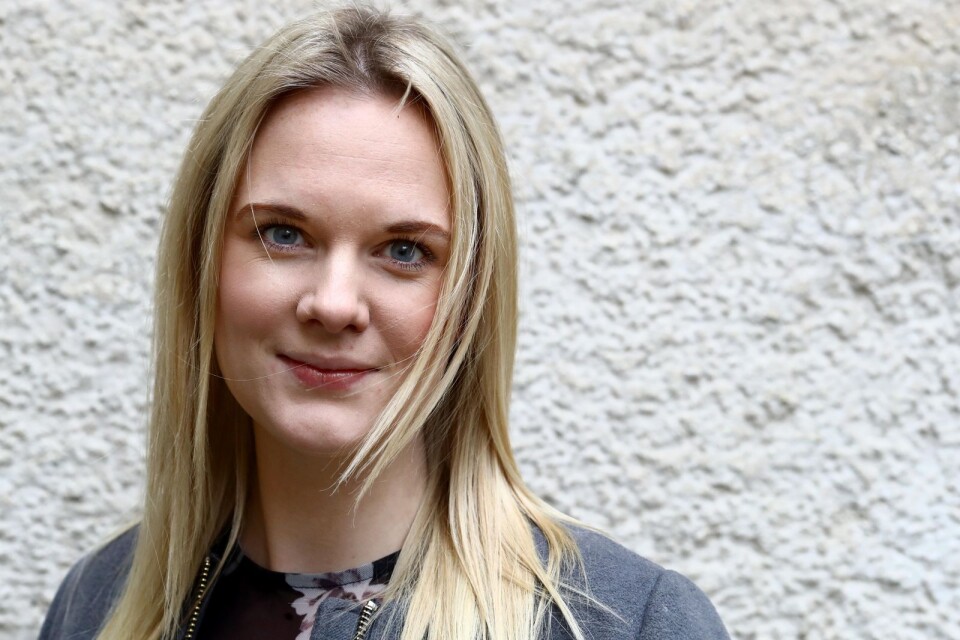 Amanda Strömqvist utgör ena halvan i podd-duon bakom ”Mordpodden”.