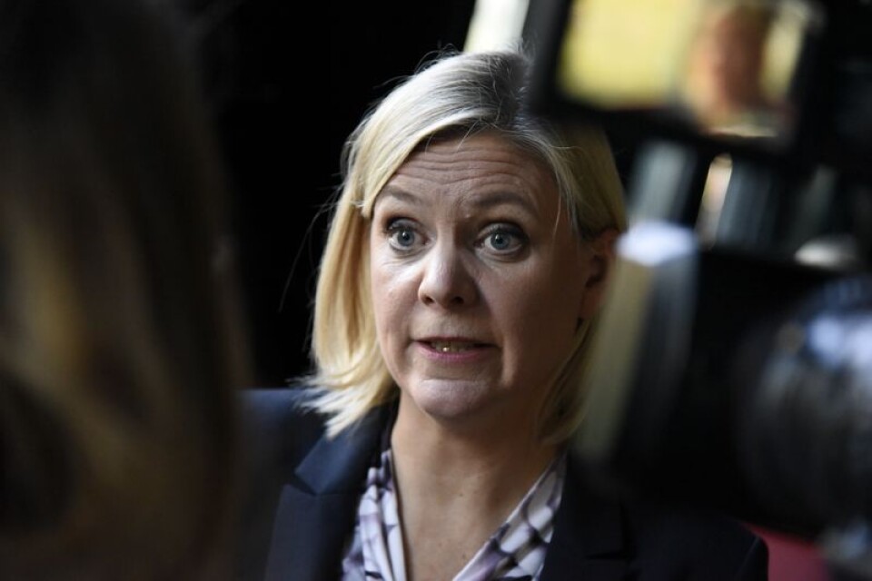 Finansminister Magdalena Andersson vill öppna för högre skattetillägg vid fusk och fel i deklarationen. Arkivbild.