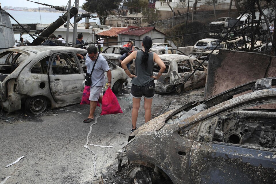 Staden Mati har drabbats hårt av bränderna i Grekland.