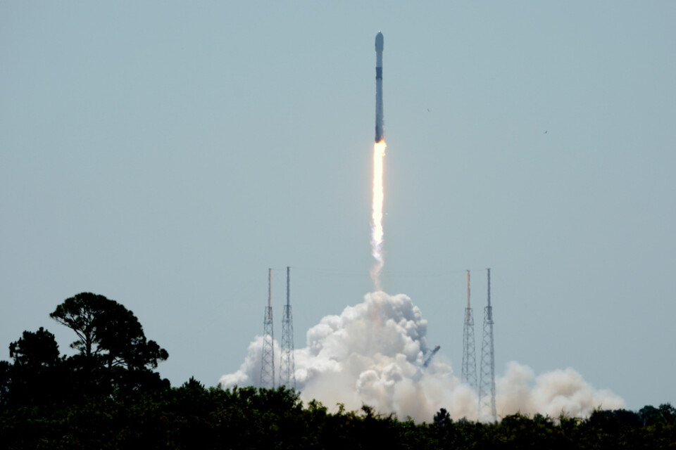 Teleskopet Euclid sköts upp i en Falcon 9-raket på lördagen i Florida.