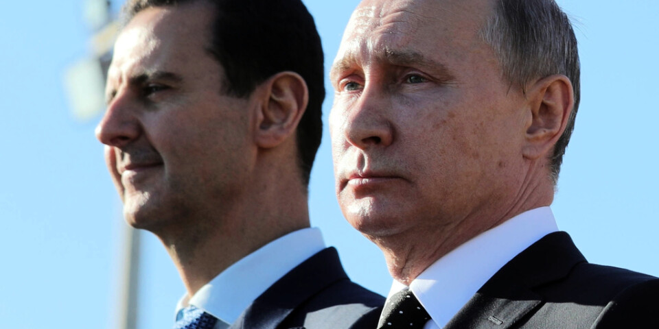 Syriens president Bashar al-Assad och hans ryske motpart Vladimir Putin. Syrien erkänner nu utbrytarregionerna Luhansk och Dontesk i östra Ukraina. Arkivbild