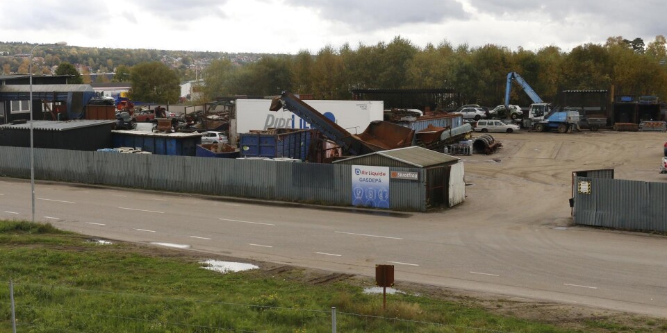 Arkivbild som visar Skrotfrags anläggning i Ulricehamn.