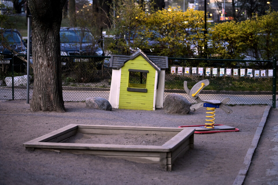 Händelsen inträffade på en lekplats i Tillberga utanför Västerås. Arkivbild.