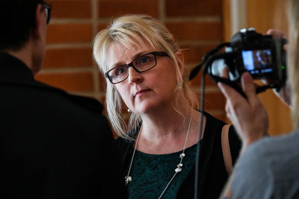 Åklagare Eva Norberg efter rättegången i tingsrätten mot de två föräldrar som friades för synnerligen grov misshandel och grovt vållande till sitt spädbarns död.