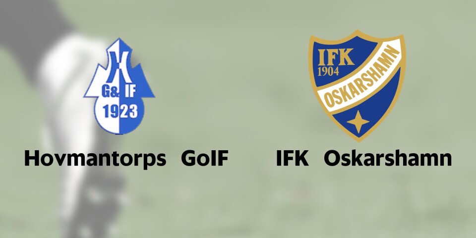 Hovmantorps GoIF mot IFK Oskarshamn på Hovmantorps IP i sista omgången