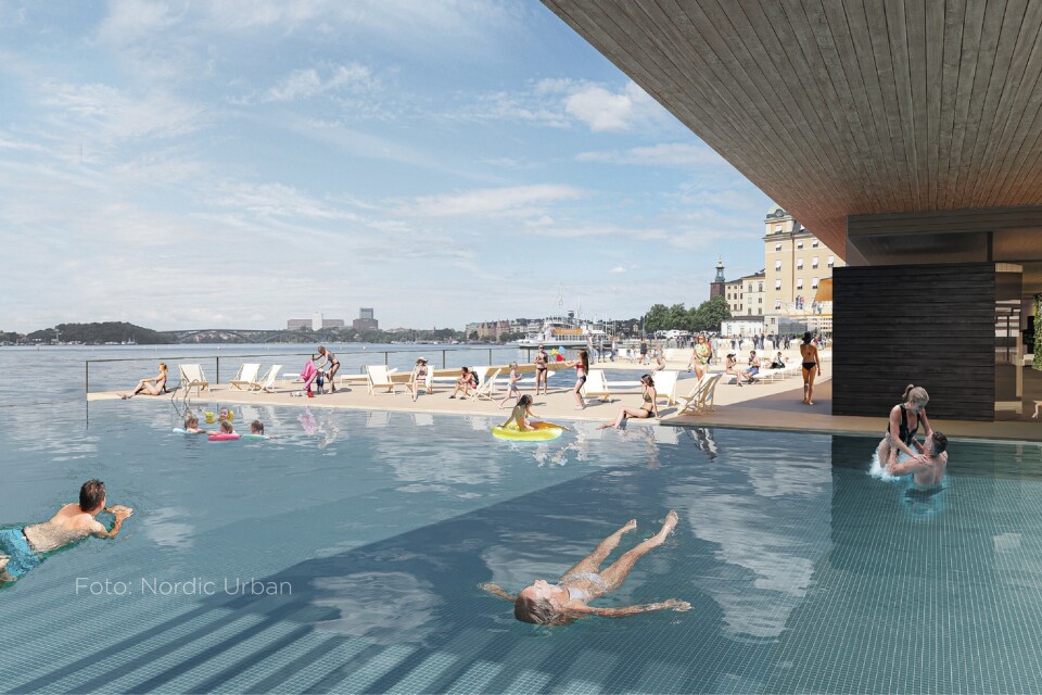 Konceptbild av hur badet vid Munkbrohamnen kan komma att se ut.