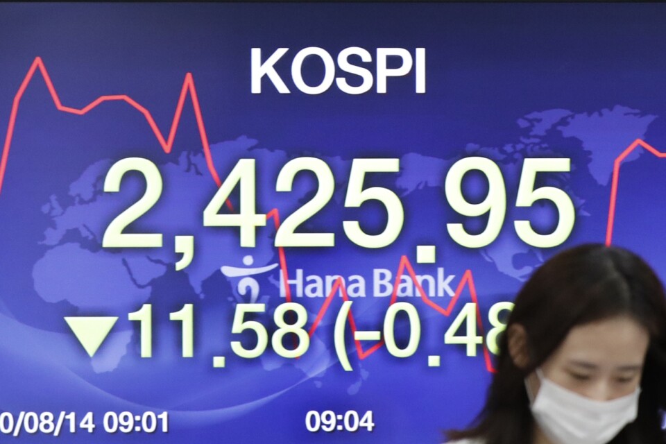 Seoulbörsen faller kraftigt. Bild från förra veckan.