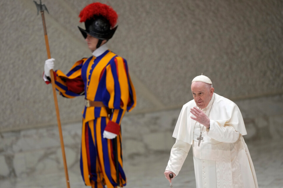 Påve Franciskus i Vatikanen den 25 januari.