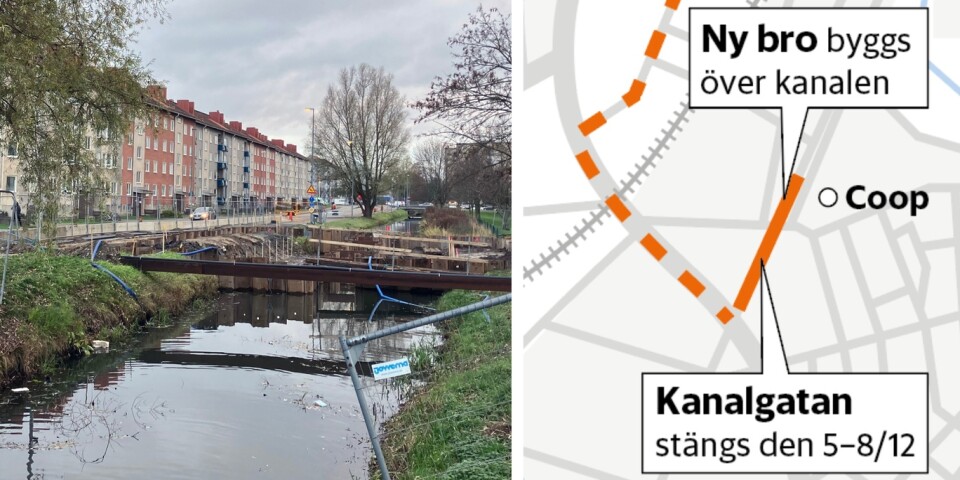 Vägarbete på Kanalgatan stoppar trafiken – i flera dagar