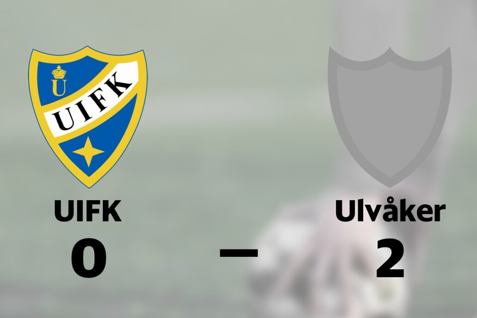 UIFK förlorade hemma mot Ulvåker