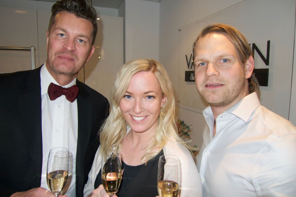 Vd Johan Linde, eventkoordinator Anna Steen och vice vd Markus Åkerblom kom från huvudkontoret.
