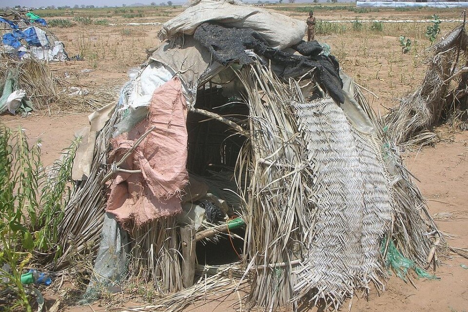 En bild från Kalmalägret tagen år 2007. Flera flyktingar lever under extremt enkla förhållanden i lägret.