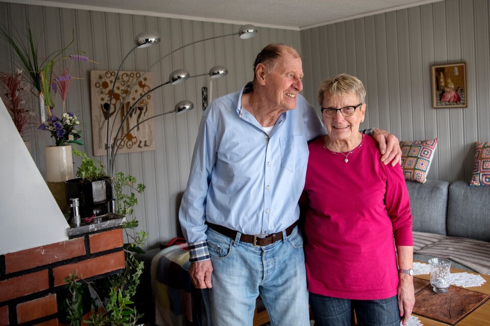 Eivor Bäckström från Olofström tillsammans med maken Levi – ett par som varit gifta i 63 år och nu ska ut och resa igen!