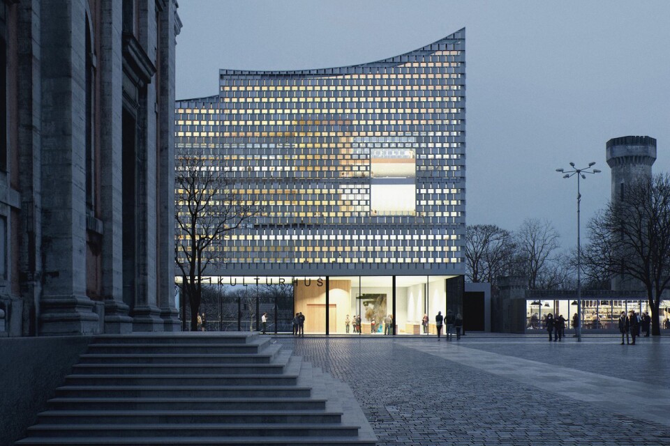 Så här kommer det nya Kulturhuset i Karlskrona att se ut. Byggstart under 2020, invigning årsskiftet 2021/2022, enligt planerna.