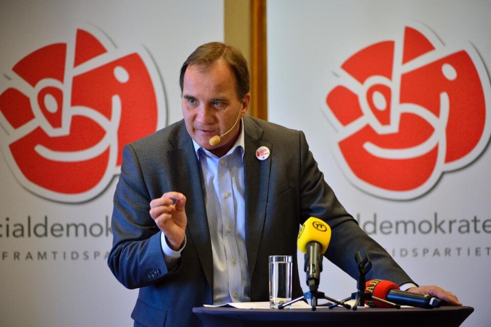 Statsminister Stefan Löfven kan snart få en inbjudan från Tarketts IF Metallklubb. Foto: HENRIK MONTGOMERY / SCANPIX