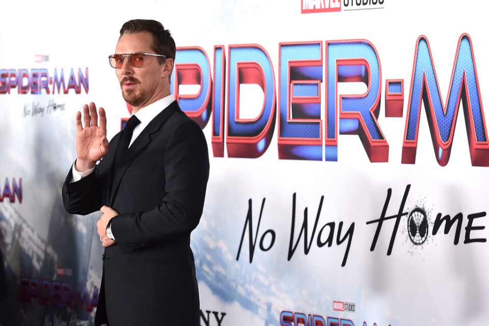 Skådespelaren Benedict Cumberbatch på Los Angeles-premiären av "Spider-Man: No way home". Arkivbild.
