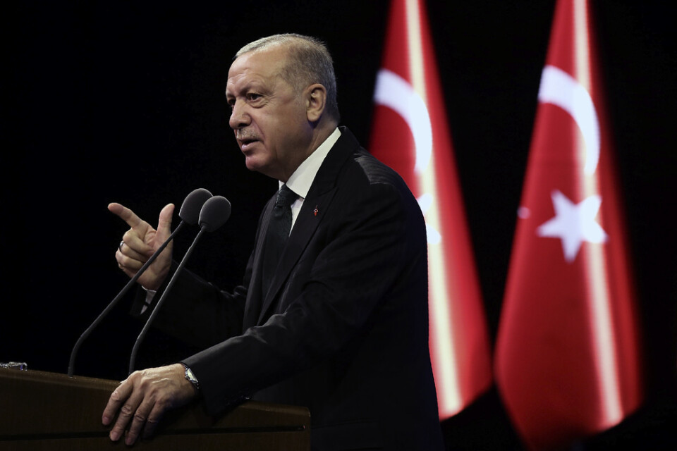 Turkiets president Recep Tayyip Erdogan hotade Förenade arabemiraten med turkiska åtgärder efter fredsavtalet med Israel. Nu kan turen även ha kommit till Bahrain. Arkivbild.