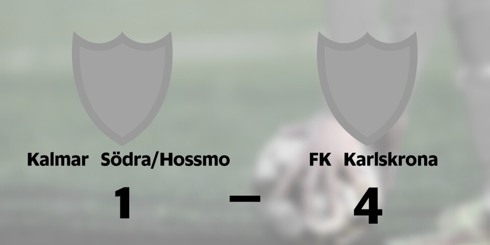 Siri Bielke von Sydow fyramålskytt i FK Karlskronas seger mot Kalmar Södra/Hossmo