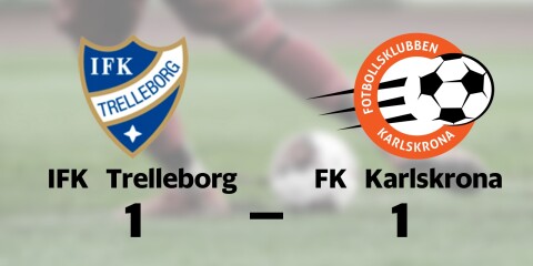 IFK Trelleborg FK spelade lika mot FK Karlskrona