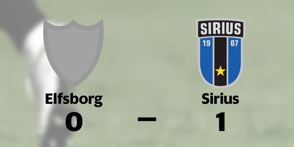 Förlust för Elfsborg hemma mot Sirius