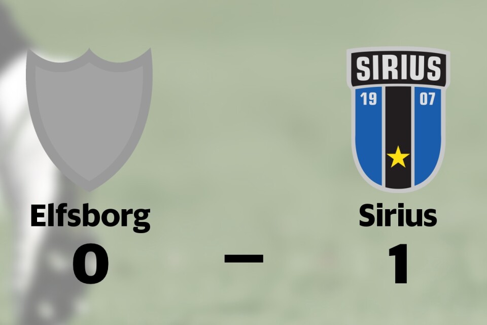 Förlust för Elfsborg hemma mot Sirius