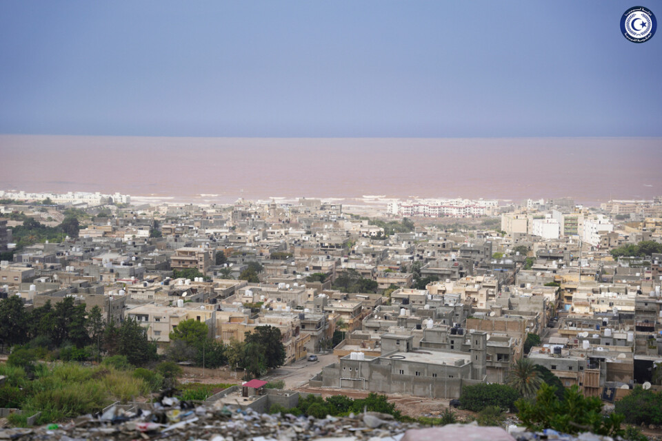 Staden Darnah i östra Libyen är en av de värst drabbade av översvämningarna.
