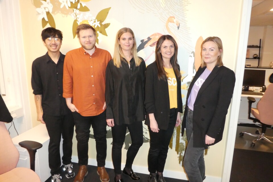 Keän Dam, Niklas Ulvenmark, Emma Johansson, Matilda Söderström och Anna Borgudd hälsade dagens besökare varmt välkomna.