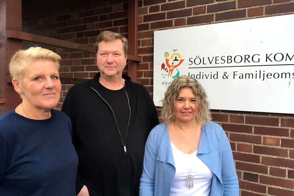 Marie Olander Hägg, Ulf Öhman och Catrin Stenson från öppenvården för vuxna i Sölvesborg.