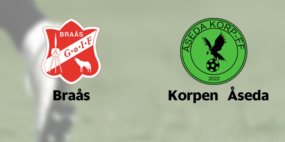 Näst sista matchen för Braås som tar emot Korpen Åseda på Nya Ulvaskogsvallen