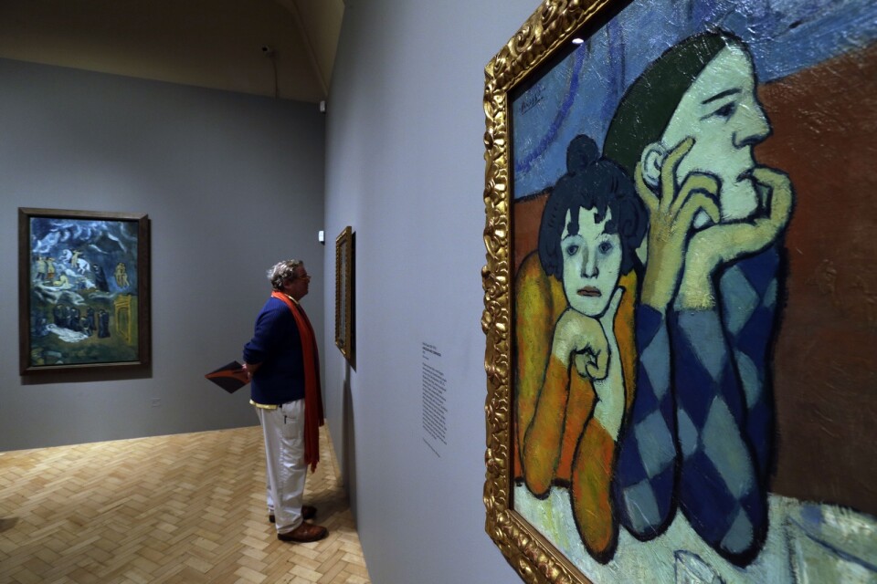Courtauld Gallery i London, som 2013 visade en utställning med målningar av Picasso (bilden), har fått en privat donation med 25 verk av bland andra Cézanne och Kandisky. Arkivbild.
